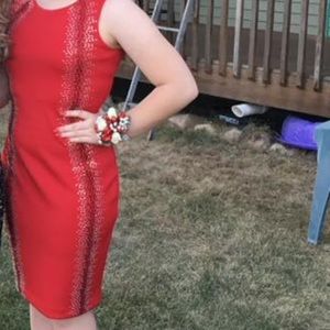 Calvin Klein red dress